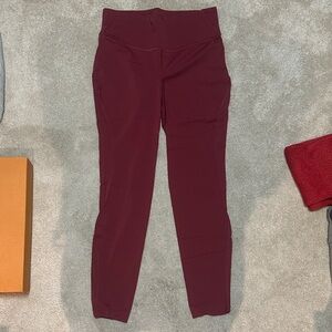 Lululemon Burgundy High-Waisted Leggings